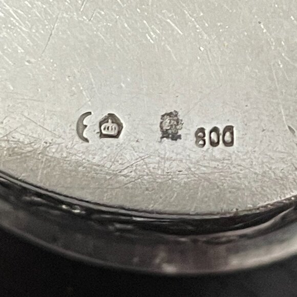 German .800 silver heart shaped trinket box, post 1888 - Picture 7 of 7